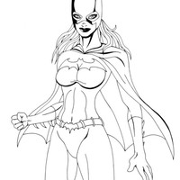 Desenho de Batgirl para colorir