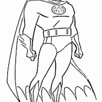 Desenho de Batman, herói da noite para colorir