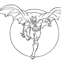 Desenho de Batman, Homem Morcego para colorir