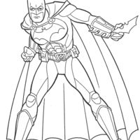Desenho de Batman super-herói para colorir