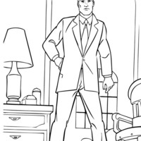 Desenho de Bruce Wayne para colorir