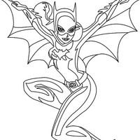 Desenho de Capa da Batgirl para colorir