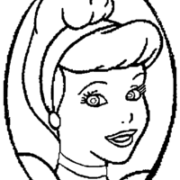 Desenho de Retrato da Cinderela para colorir
