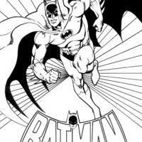 Desenho de Logo do Batman para colorir