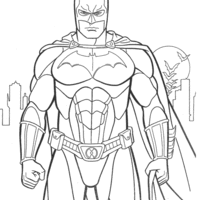 Desenho de Roupa do Batman para colorir