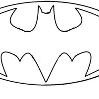 Desenho de Símbolo do Batman para colorir