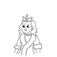 Desenho de Menina rainha para colorir