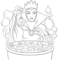 Desenho de Rainha má para colorir