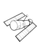 Desenho de Telescópio espacial para colorir