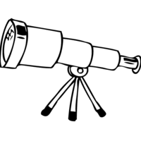 Desenho de Telescópio portátil para colorir