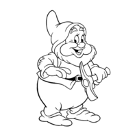 Desenho de Anão Feliz da Branca de Neve para colorir