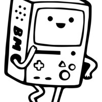 Desenho de BMO de Hora de Aventura para colorir