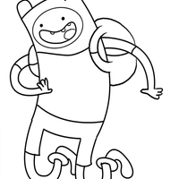 Desenho de Finn de Hora de Aventura para colorir