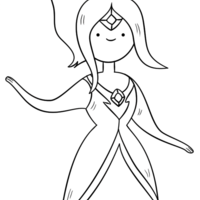 Desenho de Princesa de Fogo para colorir