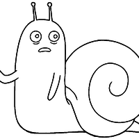 Desenho de The Snail de Hora de Aventura para colorir