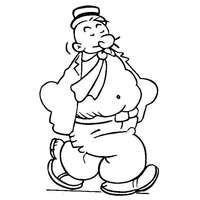 Desenho de Dudu do Popeye para colorir