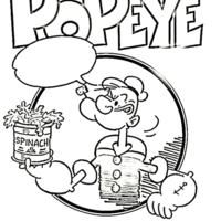 Desenho de Marinheiro Popeye para colorir