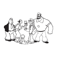Desenho de Personagens do Popeye para colorir
