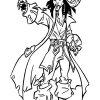 Desenho de Jack sparrow para colorir