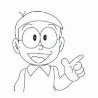 Desenho de Nobita Nobi para colorir