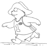 Desenho de Paddington correndo para colorir