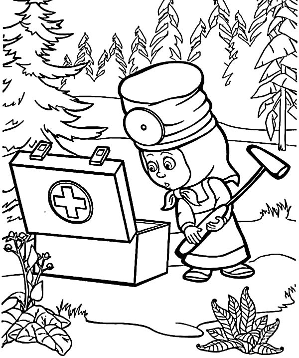 Desenho de Smurf médico para colorir - Tudodesenhos