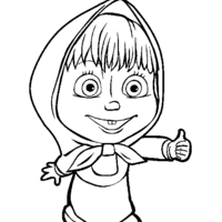 Desenho de Menina Masha para colorir