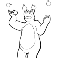 Desenho de O Urso malabarista para colorir