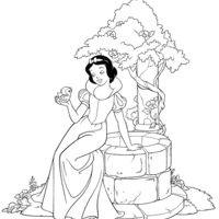 Desenho de Conto da Branca de Neve para colorir