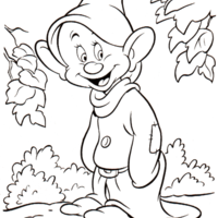 Desenho de Dunga da Branca de Neve para colorir