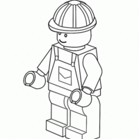 Desenho de Boneco Lego para colorir