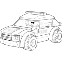 Desenho de Carro Lego para colorir