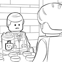 Desenho de Lego cafeteria para colorir