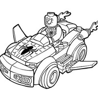 Desenho de Lego carro do Homem Aranha para colorir