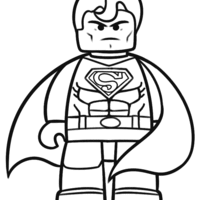 Desenho de Lego Superman para colorir