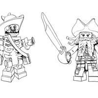 Desenho de Lego Jack Sparrow para colorir