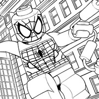 Desenho de Lego Homem Aranha para colorir