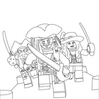 Desenho de Lego Piratas do Caribe para colorir