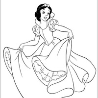 Desenho de Filme da Branca de Neve para colorir