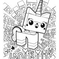 Desenho de Lego Unikitty para colorir