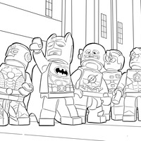 Desenho de Lego super-heróis para colorir