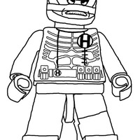 Desenho de Vilão do Batman Lego para colorir