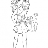 Desenho de Andrea de Lego Friends para colorir