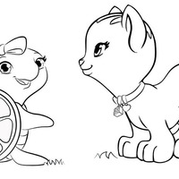 Desenho de Animais de Lego Friends para colorir