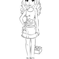 Desenho de Emma personagem de Lego Friends para colorir