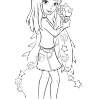 Desenho de Stephanie de Lego Friends para colorir