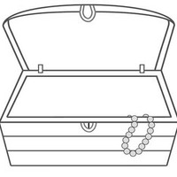 Desenho de Baú de tesouro vazio para colorir