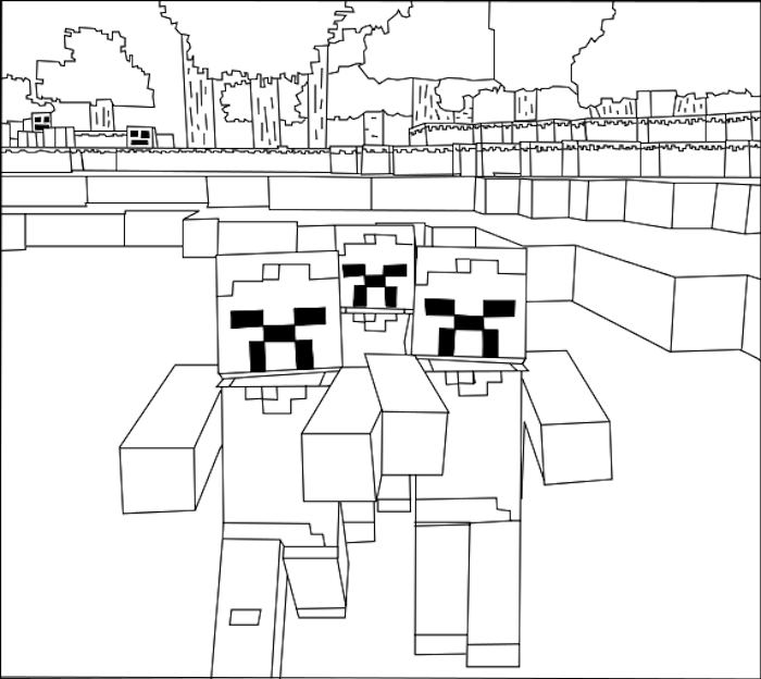 Desenho de Bonecos Minecraft para colorir - Tudodesenhos