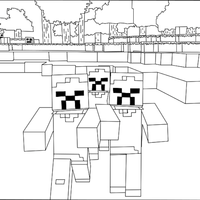 Desenho de Bonecos Minecraft para colorir