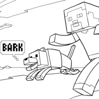 Desenho de Cartoon Minecraft para colorir